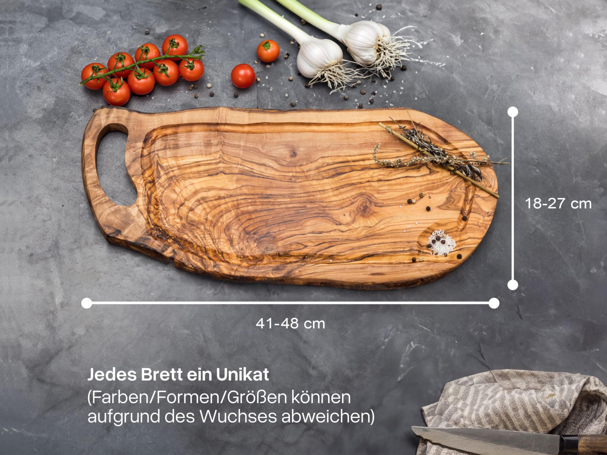 Schneidebrett Olivenholz [+ PERSONALISIERT] | Grillbrett | Grill Geschenke für Männer | Grill Zubehör | Personalisierte Geschenke Männer | Holzbrett mit Gravur | Servierbrett