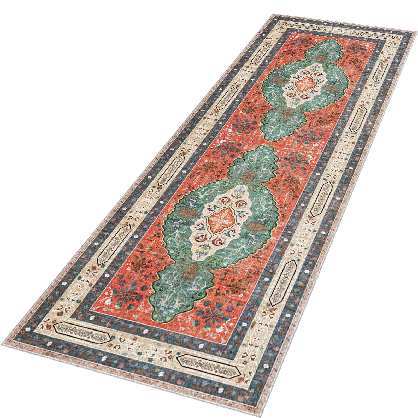 Carpet Runner Rugs for Hallway Non Slip Hall Runner Machine Washable Kitchen Laundry Room Long Area Rug Door Mat Runner for Hallway Entryway Kitchen Stair Bedroom Living Room Floor Rugs 50 x 80 cm