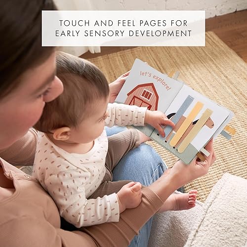 Miniatura 9 de Libro suave para bebés con páginas táctiles y táctiles, bonito libro sensorial para bebés de 0 a 6, 6 a 12 y 12 a 18 meses con espejo y papel
