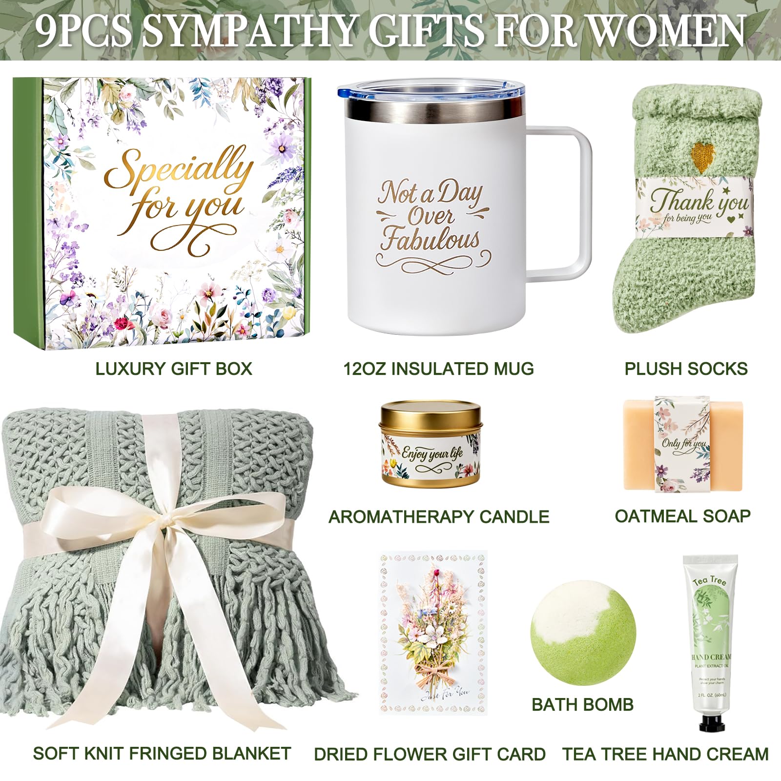 Self Care Gift Basket for Women, Relaxing Spa Gift Set