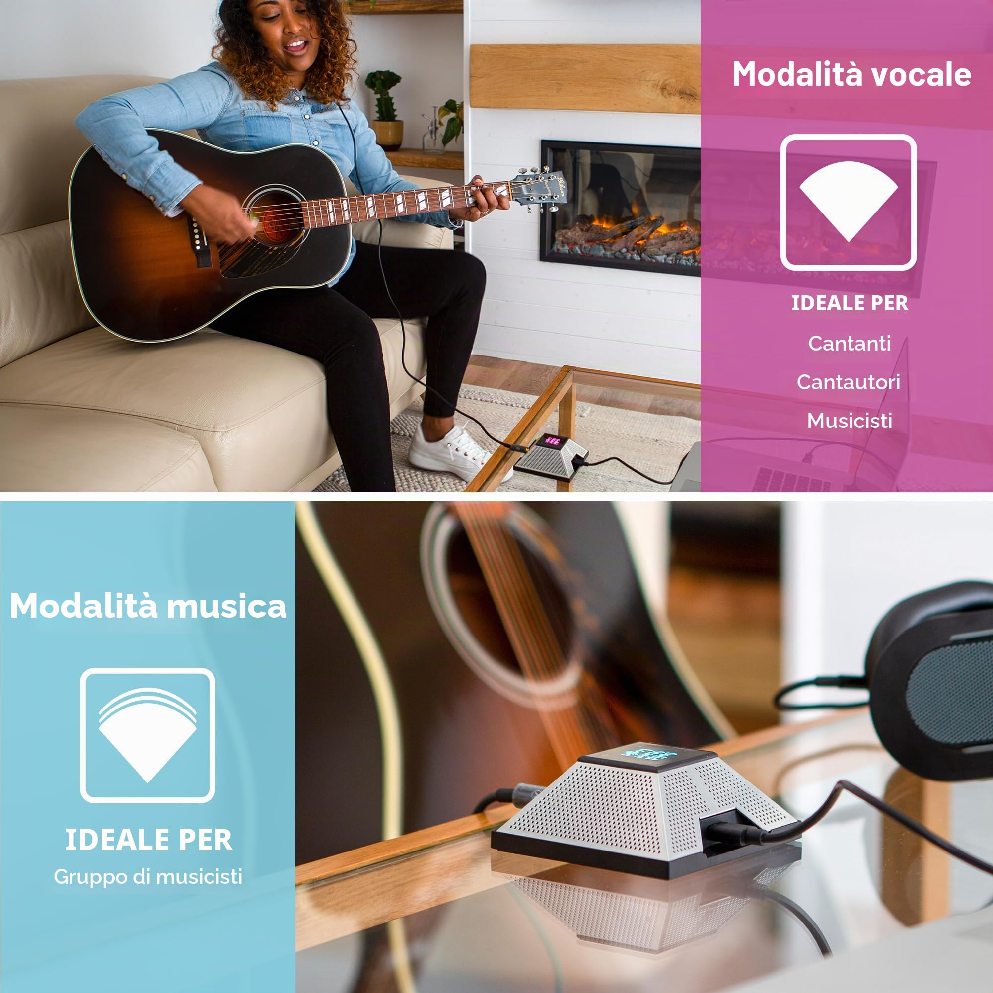 SSL (Solid State Logic) CONNEX di Solid Logic, Microfono USB Portatile, Conferenze, Live Streaming, Registrazione Musicale su PC/Mac, Array di Microfoni a Condensatore Quadruplo e 4 Modalità Utente