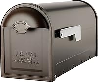 Architectural Mailboxes Winston Post Mount Mailbox Rubbed Bronze 8830RZ-10 USPS Approved Galvanized Steel