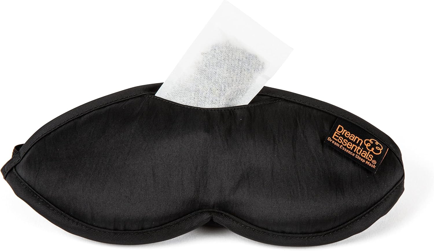 Dream Essentials Dream Essence Aromatherapy Sleep Mask, Handmade in the USA, Comes with Removable Organic French Lavender Sachet (Midnight Black)