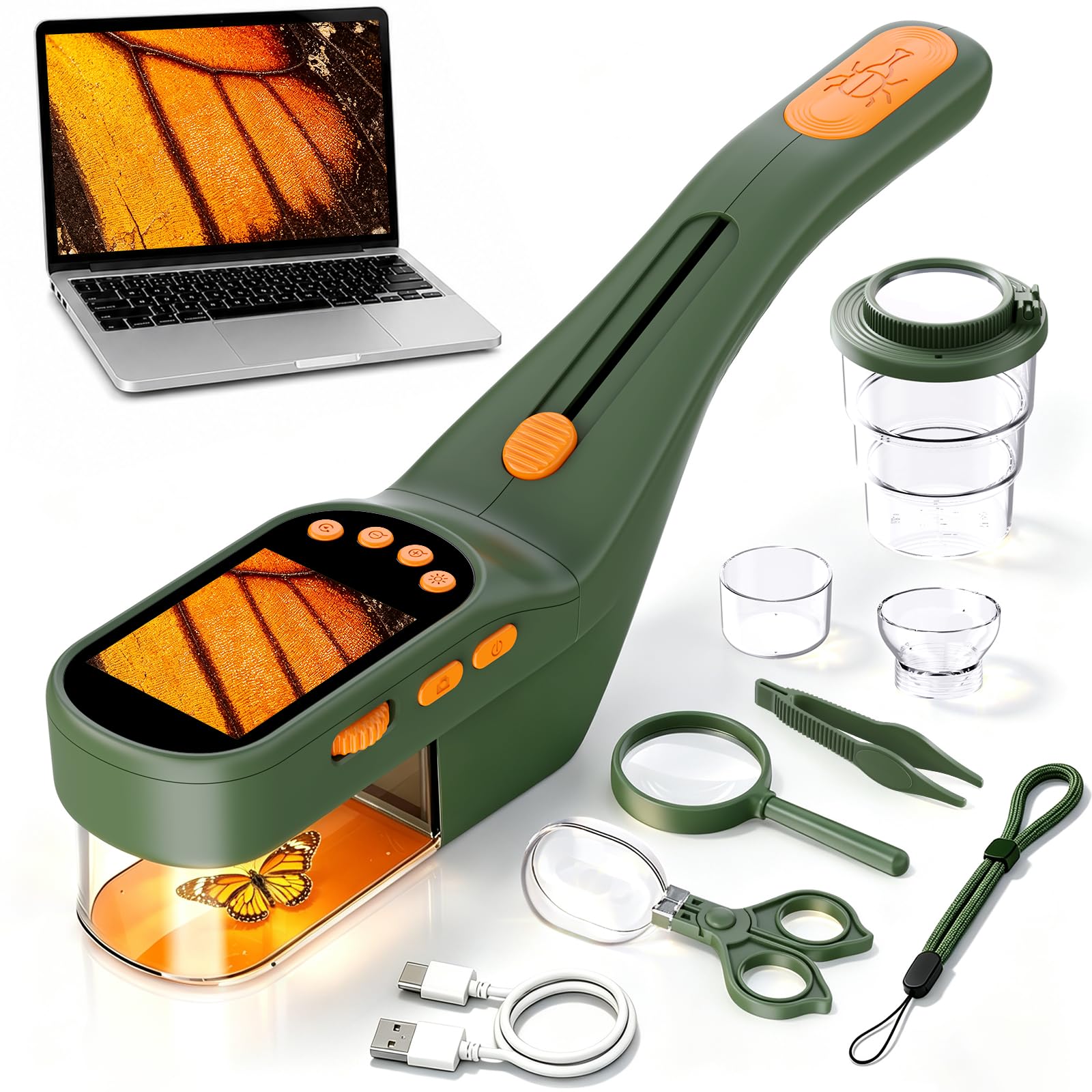 Bug Catcher Kit for Kids, Handheld Microscope for Age 4-12 Years Old Boys