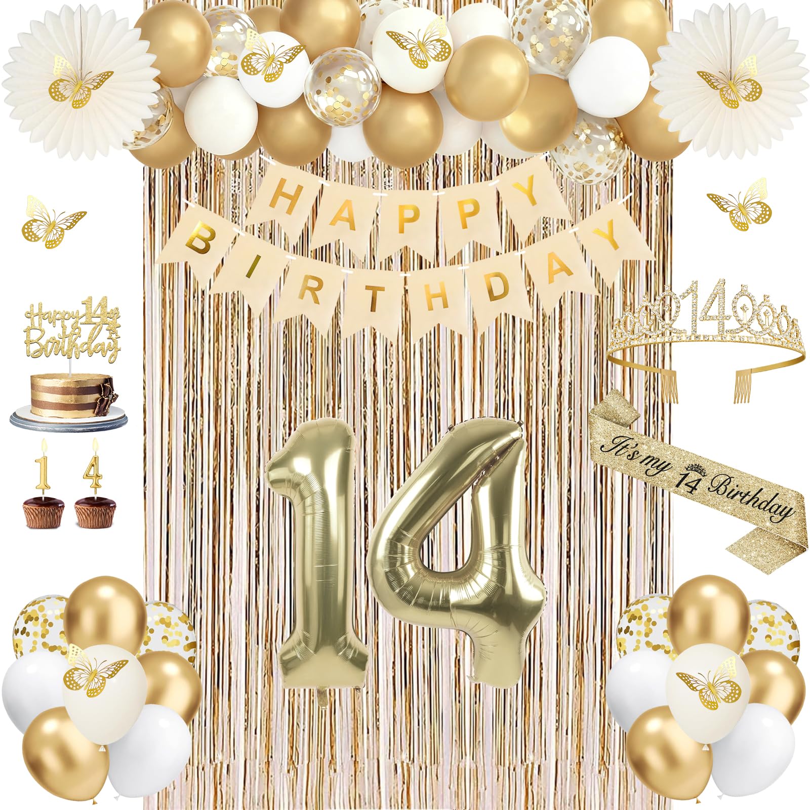 Photo 1 of Juesly 14th Birthday Decorations Set