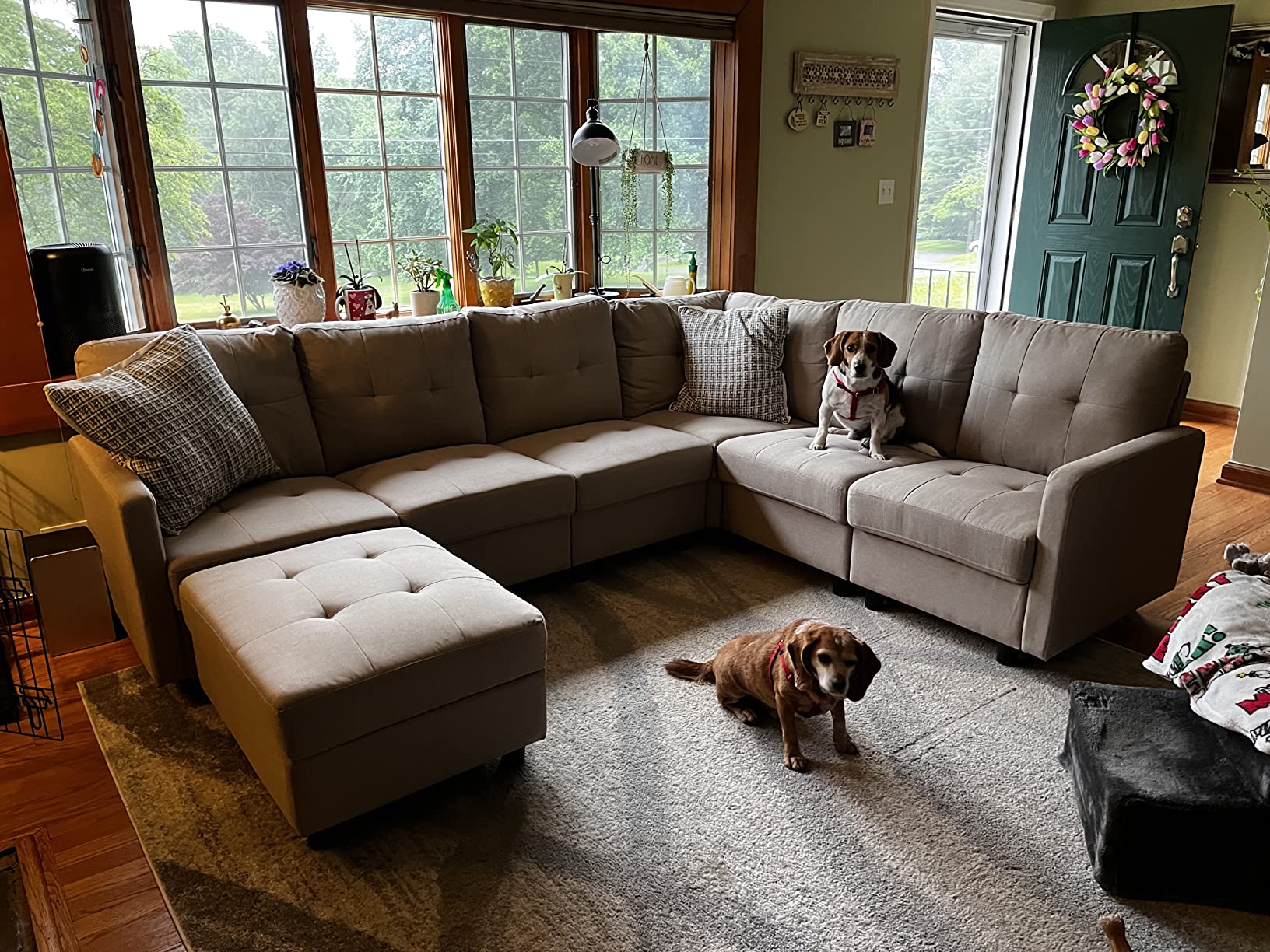 58/mo Finance DAZONE Modular Sectional Sofa Assemble 6Piece Modular