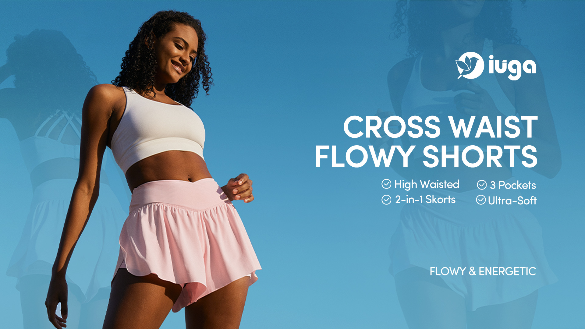 IUGA Athletic Shorts for Women High Waisted Workout Running Shorts