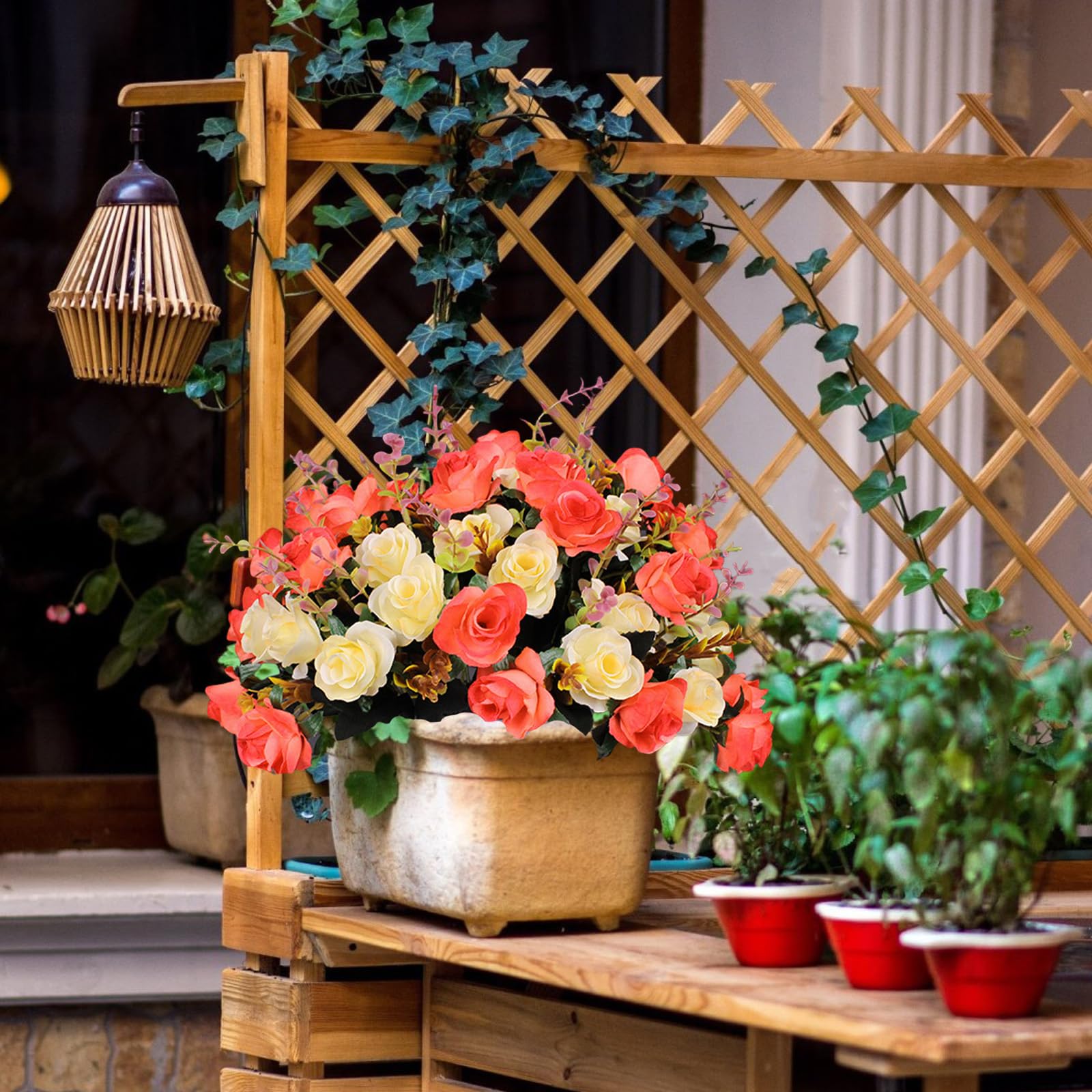 astylishome Fake Flowers for Decoration 36 Pcs Faux Roses Artificial Rose Natural and Realistic Flower for Home Garden Party Wedding Bouquet Office Decorations 0106 - Image 4