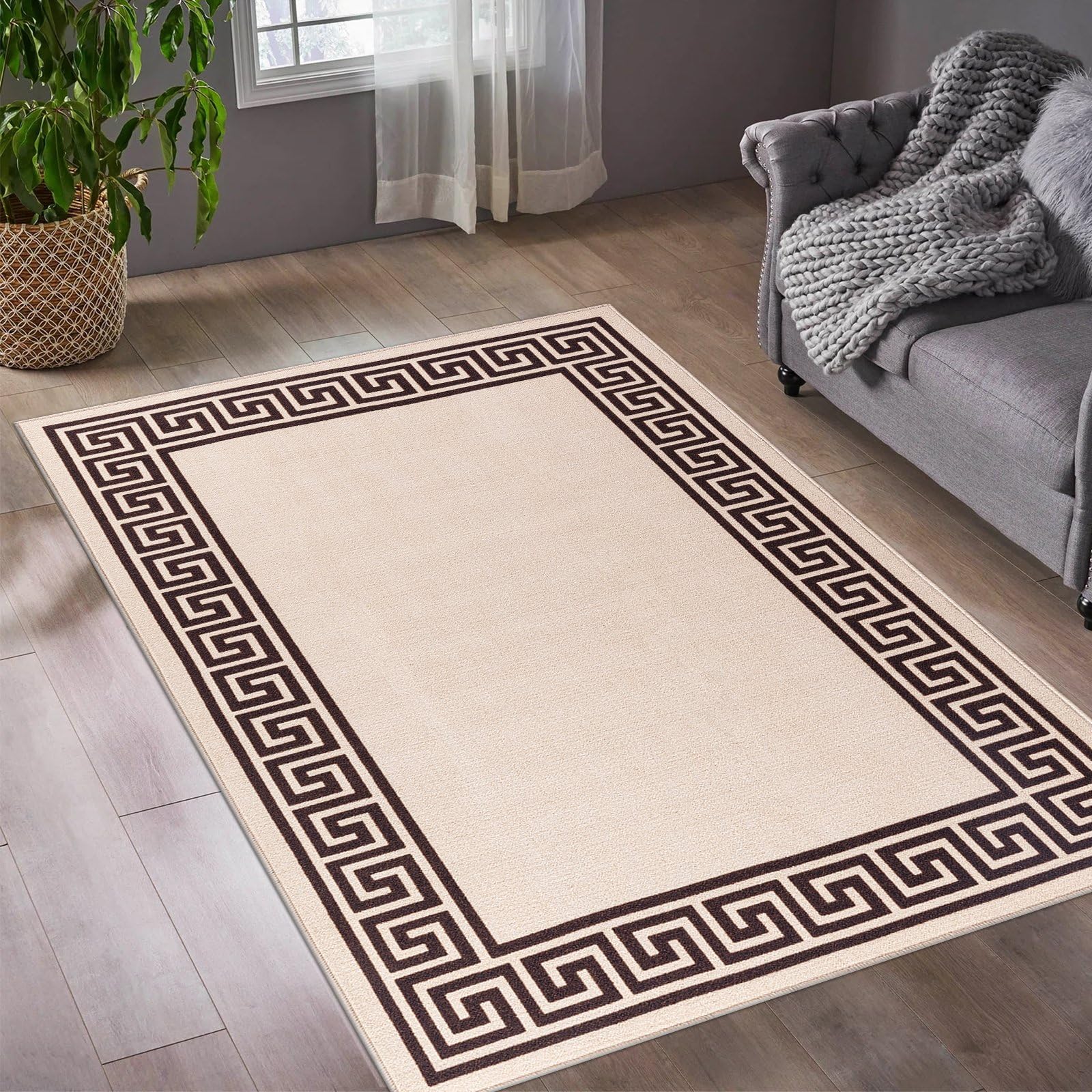 renoazul® Carpet Runners for Hallways Non-Slip Long & Wide Heavy-Duty Plain | 80 x 300 cm Super Absorbent Indoor Stair Carpet and Kitchen Anti-slip Floor Mats - Greeky Rug - Grey & Black — view 41