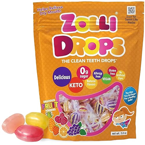 Miniatura 16 de Zollipops Clean Teeth Pops - Caramelos sin azúcar con xilitol, paletas sin colorantes, aptas para dieta keto y diabética, golosinas aprobadas por