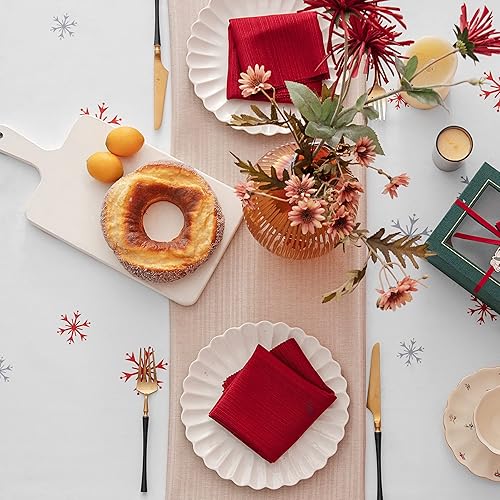 Miniatura 10 de Mantel Homing de tela de poliéster marroquí, resistente al agua y lavable, con textura rectangular, sin arrugas, para reuniones y exteriores