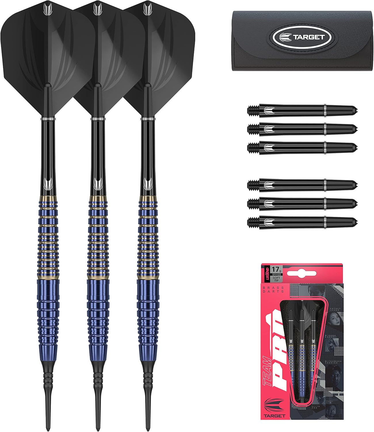 TEAM PRO Series PAUL LIM BRASS 17G 2BA Brass Dart Set (Includes Exclusive Case)