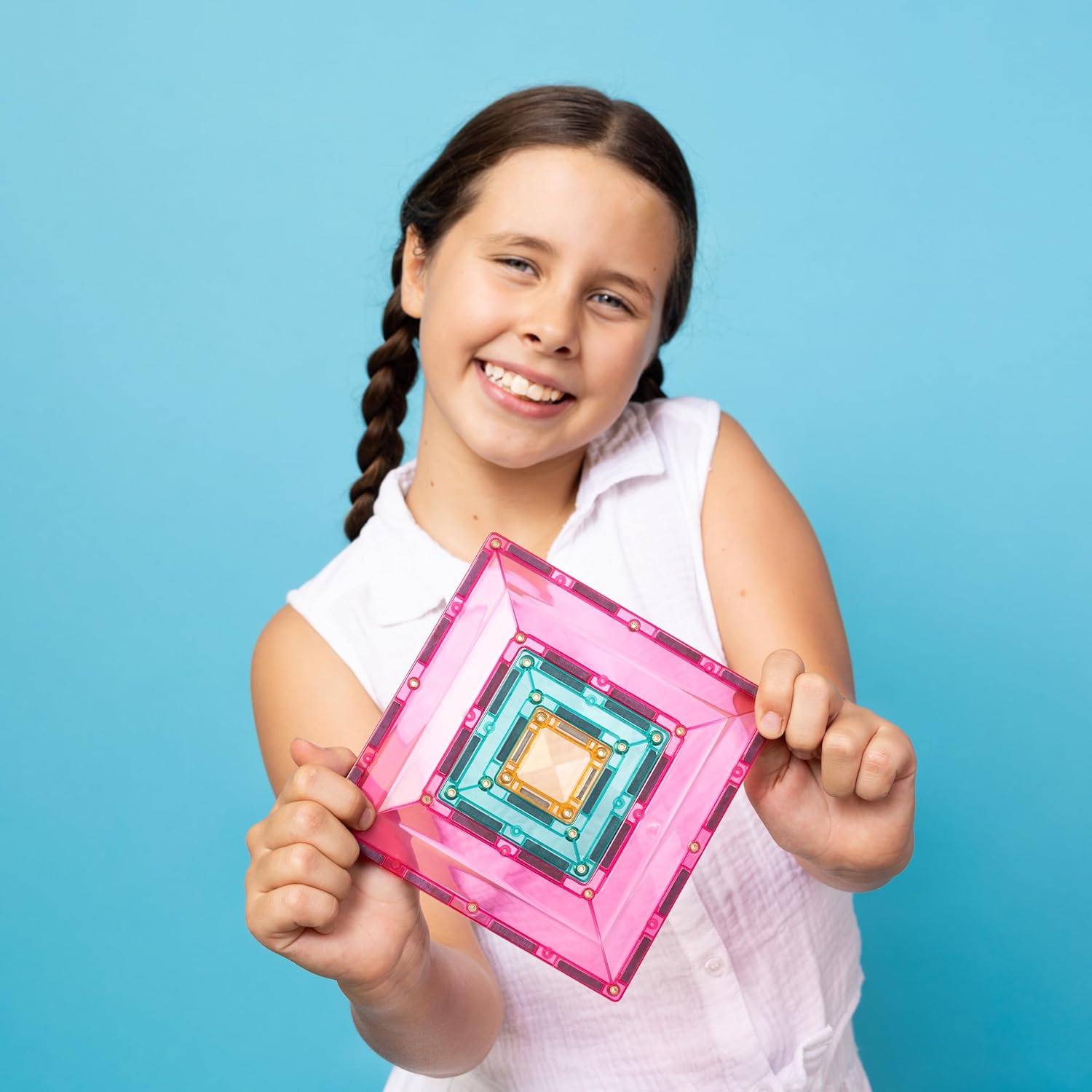 CONNETIX Magnetic Tiles Pastel Portal Pack, 48 Pieces