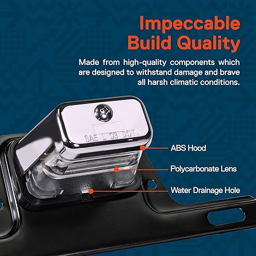 Miniatura 2 de OLS, luces LED para la placa patente de remolques con soporte con certificación SAEDOT impermeable resistente. Luces para números de placas patentes