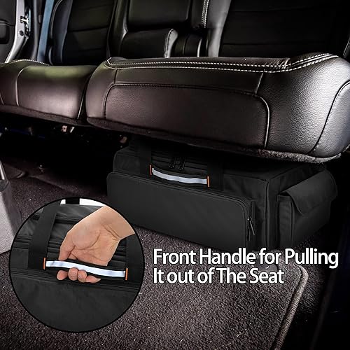 Miniatura 6 de samdew Bolsa de almacenamiento debajo del asiento, organizador de camión para asiento trasero para SuperCrew y Crew Cab, funda de almacenamiento de