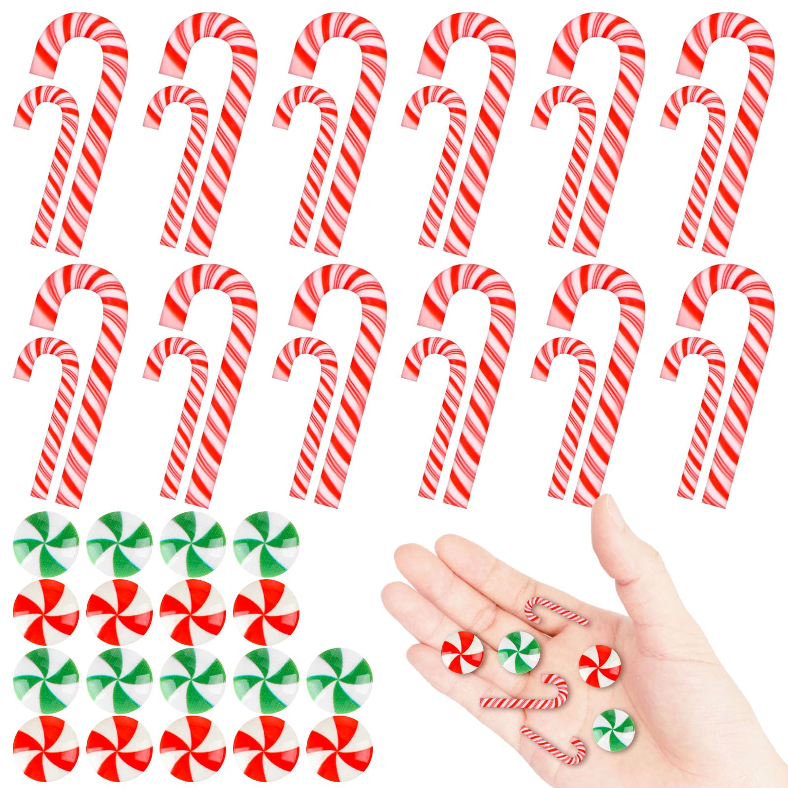 Canne à sucre d'orge de Noël miniature pour décoration de table festive