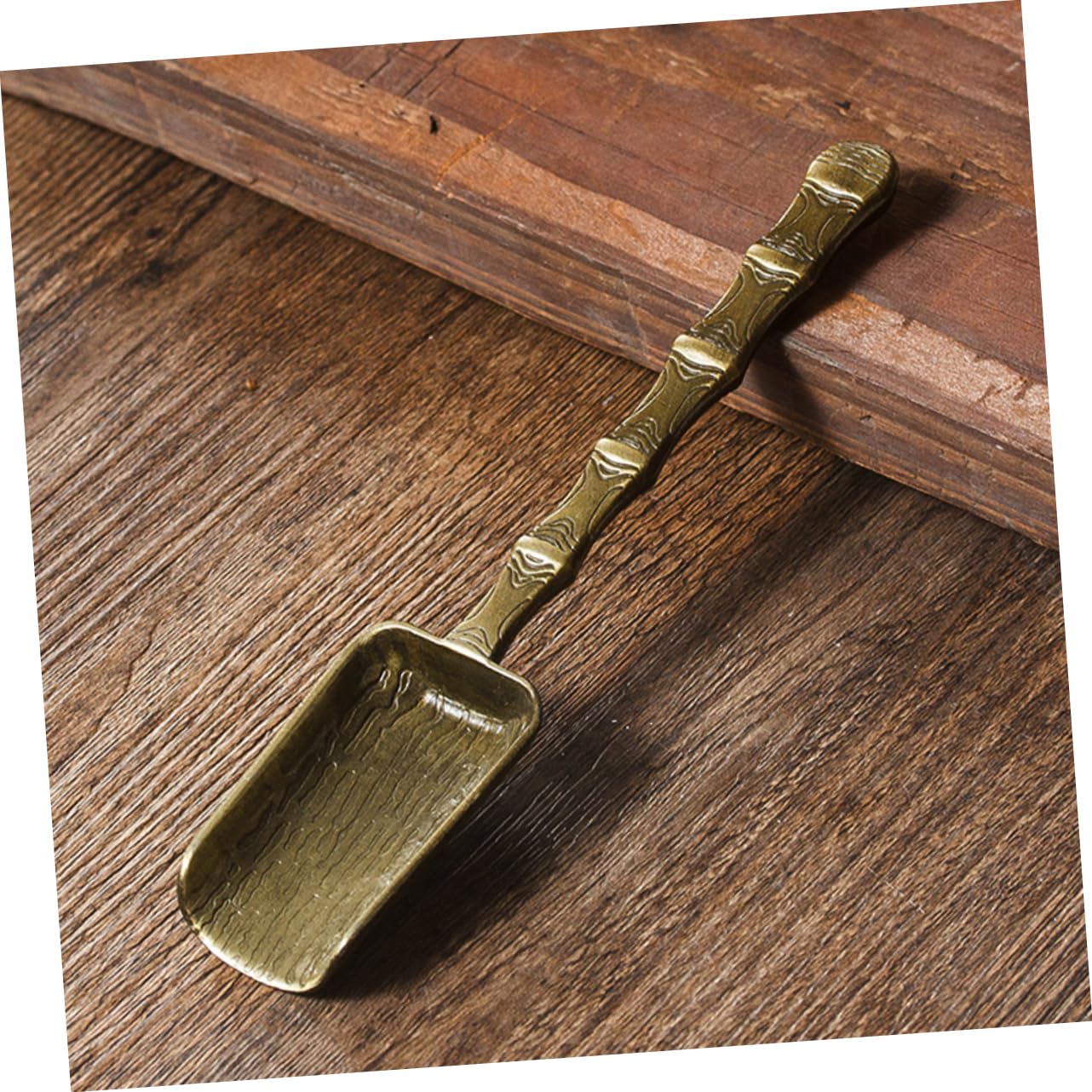 OKUMEYR 2pcs Retro Alloy Tea Spoons Loose Leaf Tea for Kung Fu Home Office and Parties