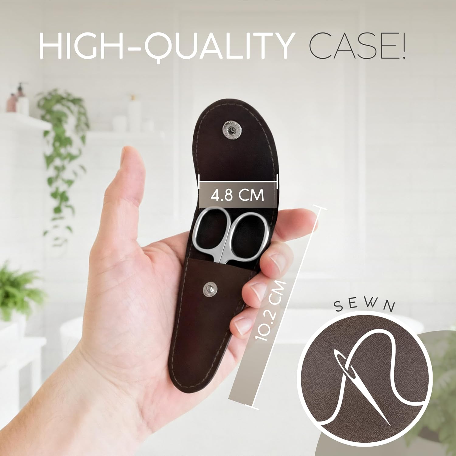 Solingen Nail Scissors Curved Blade – Precision German Steel for Fingernails & Toenails, Manicure & Pedicure, Extra Sharp with Stylish Storage Case