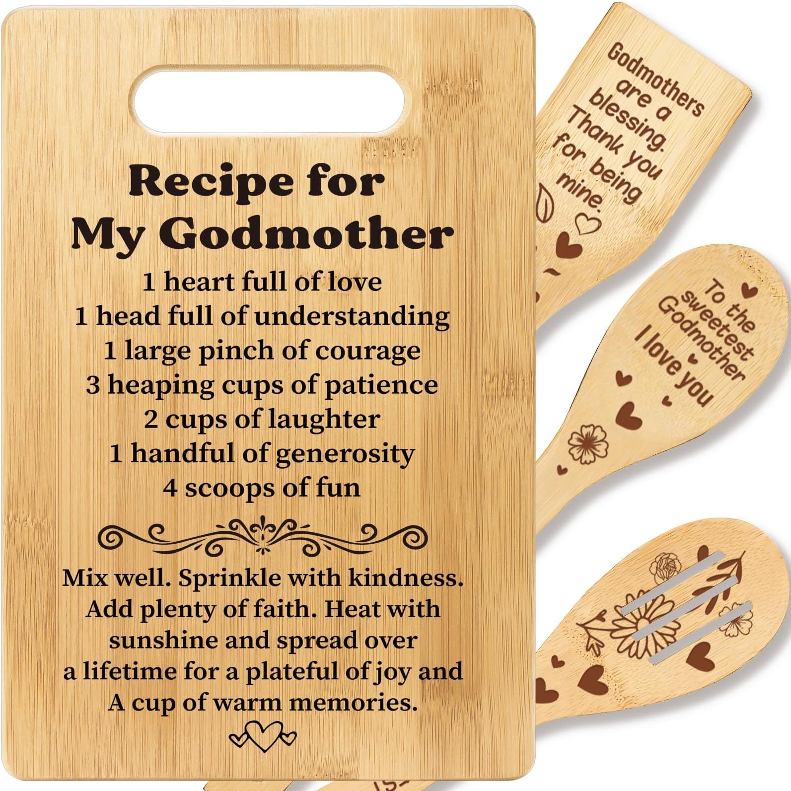 Godmother Gifts from Godchild, Godmother Gift, Godmother Cutting Board Set for