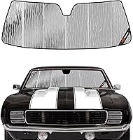 Vista 7 de Parasol para parabrisas para Chevrolet Camaro 1967-1969, 2 puertas, techo rígido, ajuste personalizado, parasol para ventana delantera, protección
