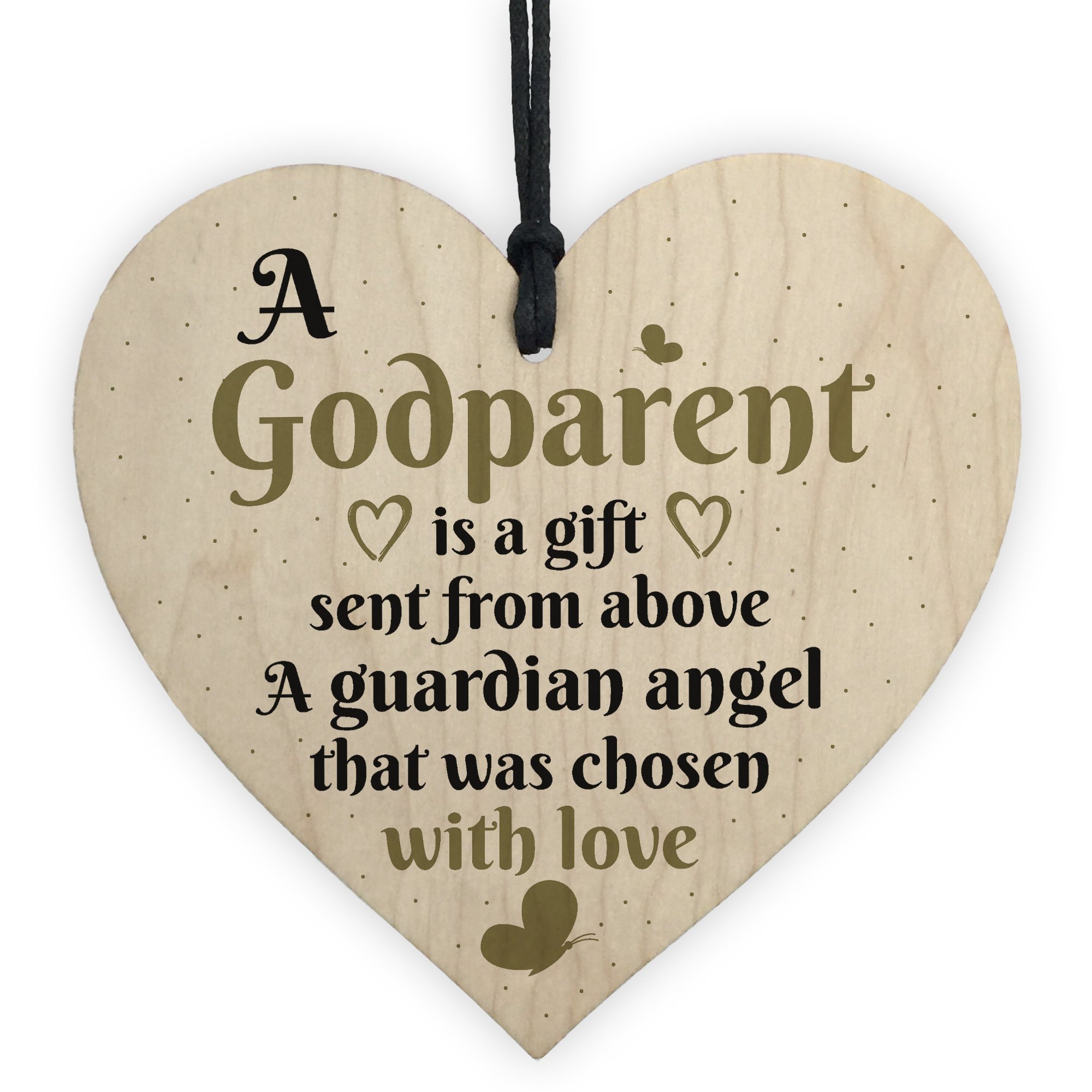 Red Ocean Handmade Godparent Asking Gift For Christening Special Keepsake Thank You Friendship Sign