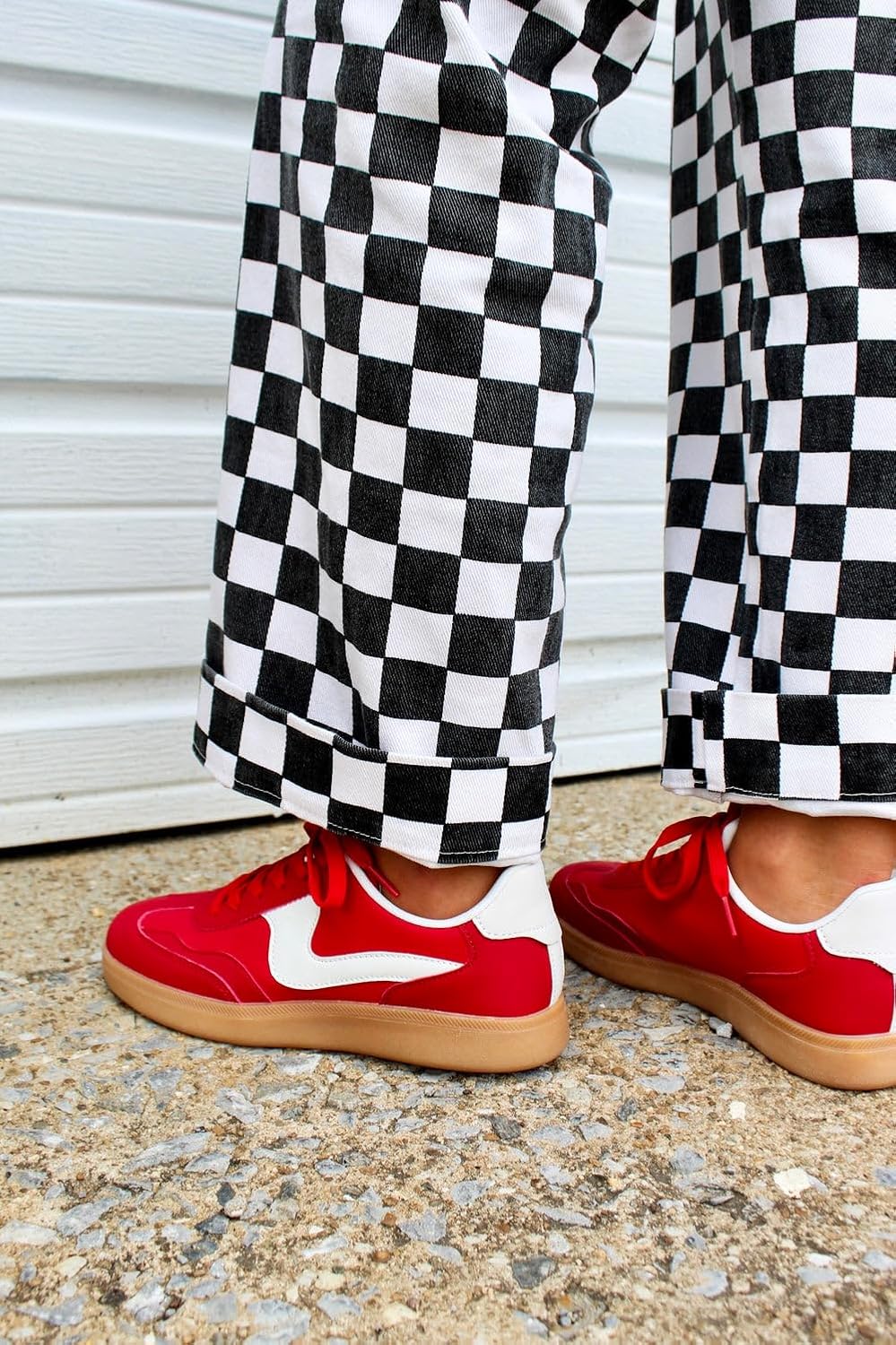 Forever Link Modern-12 Women's Low Top Lady Sneakers Lace-up Fashion Shoes - Image 8