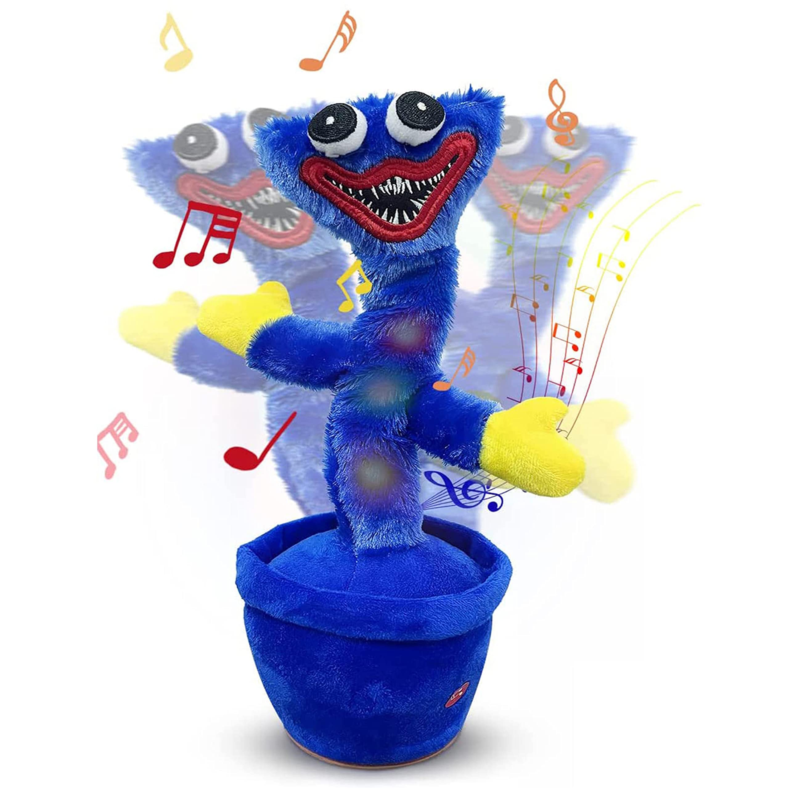 MuMuZi 2022 New Talking Poppy-P Toy, Repeat+Recording+Dance+Sing, Electric Dancing Poppy-P Plush for Babies Talking & Repeating Home Decoration Children's Early Education (Blue)