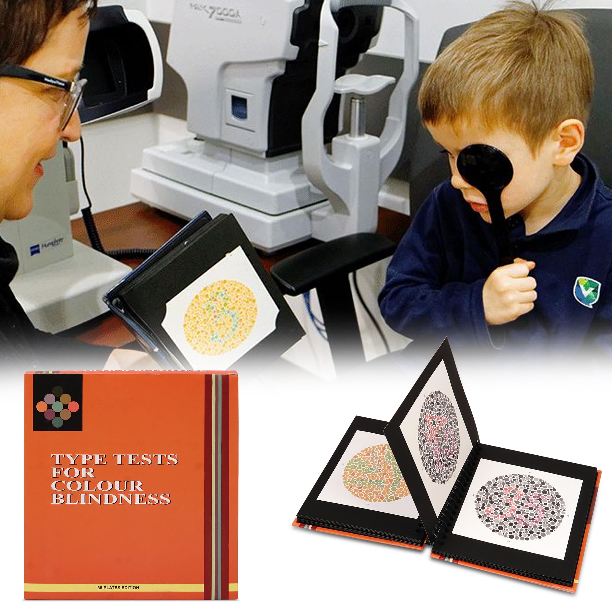 C.V.INSTRUMENTS Ishihara Test Chart Books for Color Deficiency | Test Chart Books with 38 Plates | Latest Edition Chart Books with user manual and One Eye model - Image 4 thumbnail