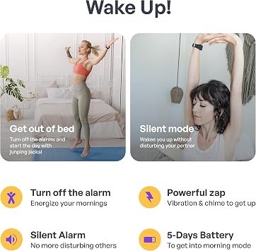 Pavlok Shock Clock 2 | Silent Alarm Clock | Ideal for Heavy Sleepers | Couples' Favorite | Wake Up On Time | Vibrating Alarm | Students' Best Friend