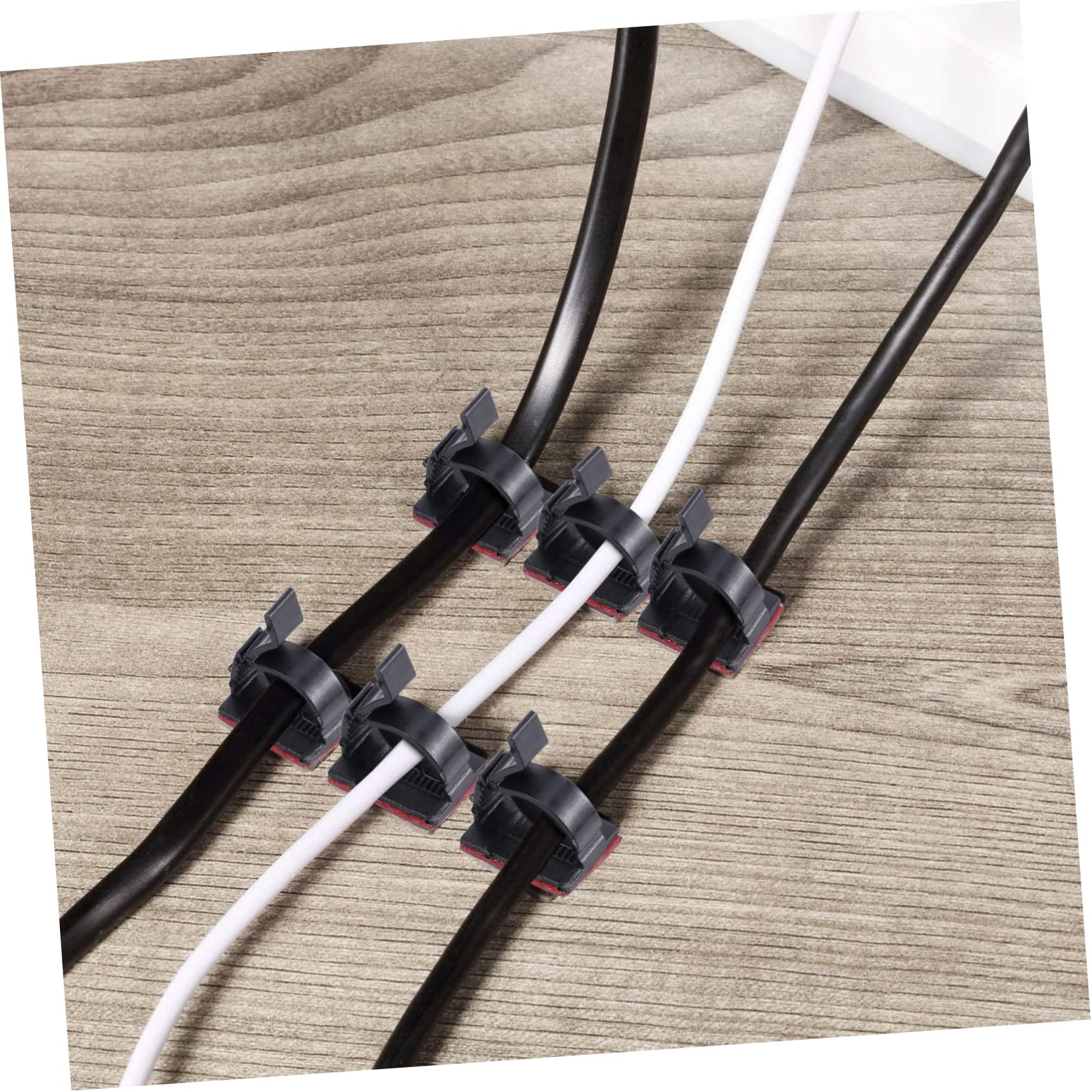 DOITOOL 300stücke Selbstklebende Kabelclips Kabelmanagement Organizer Für Netzwerkkabel Audio Und Videokabel Für Büro Zuhause Und Schule Hochtemperaturbeständig Und Langlebig