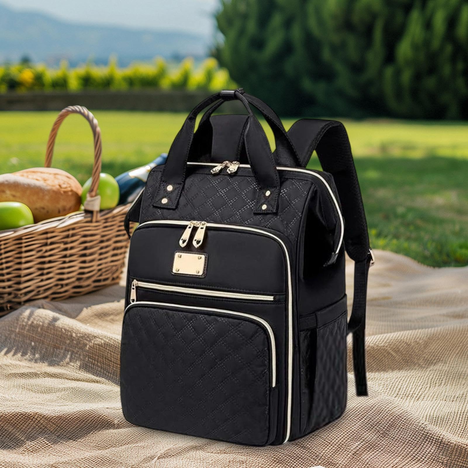 Plecak na lunch, plecak na laptopa z izolowaną przegródką, praktyczne | akcesorium na co dzień, trwałe urządzenie przenośne, niezawodne rozwiązanie, do szkoły, na wyjście, urlop, do biura, na kempi