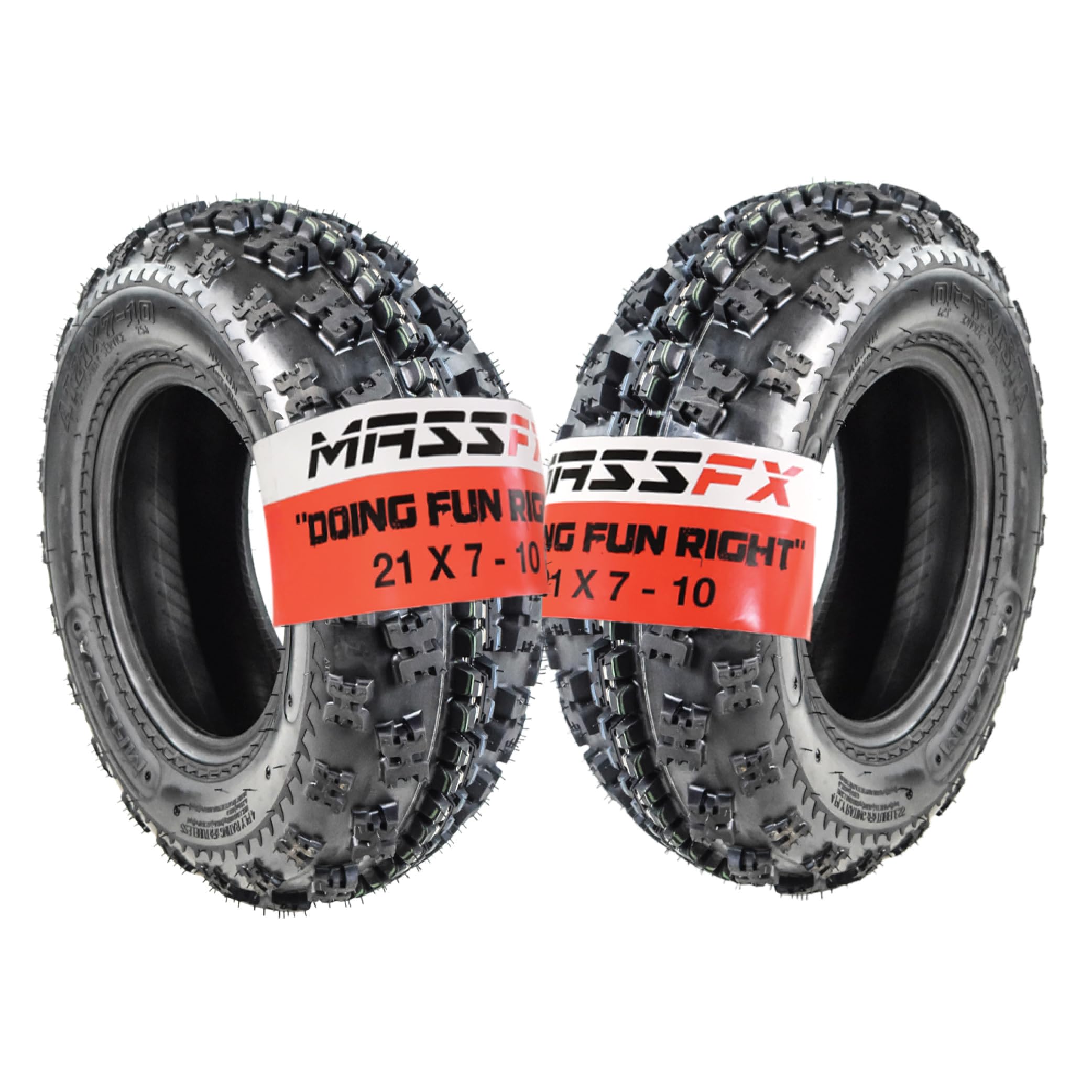 Amazon.com: MASSFX 21x7-10 Front Tires (2) for Sport Quad: All