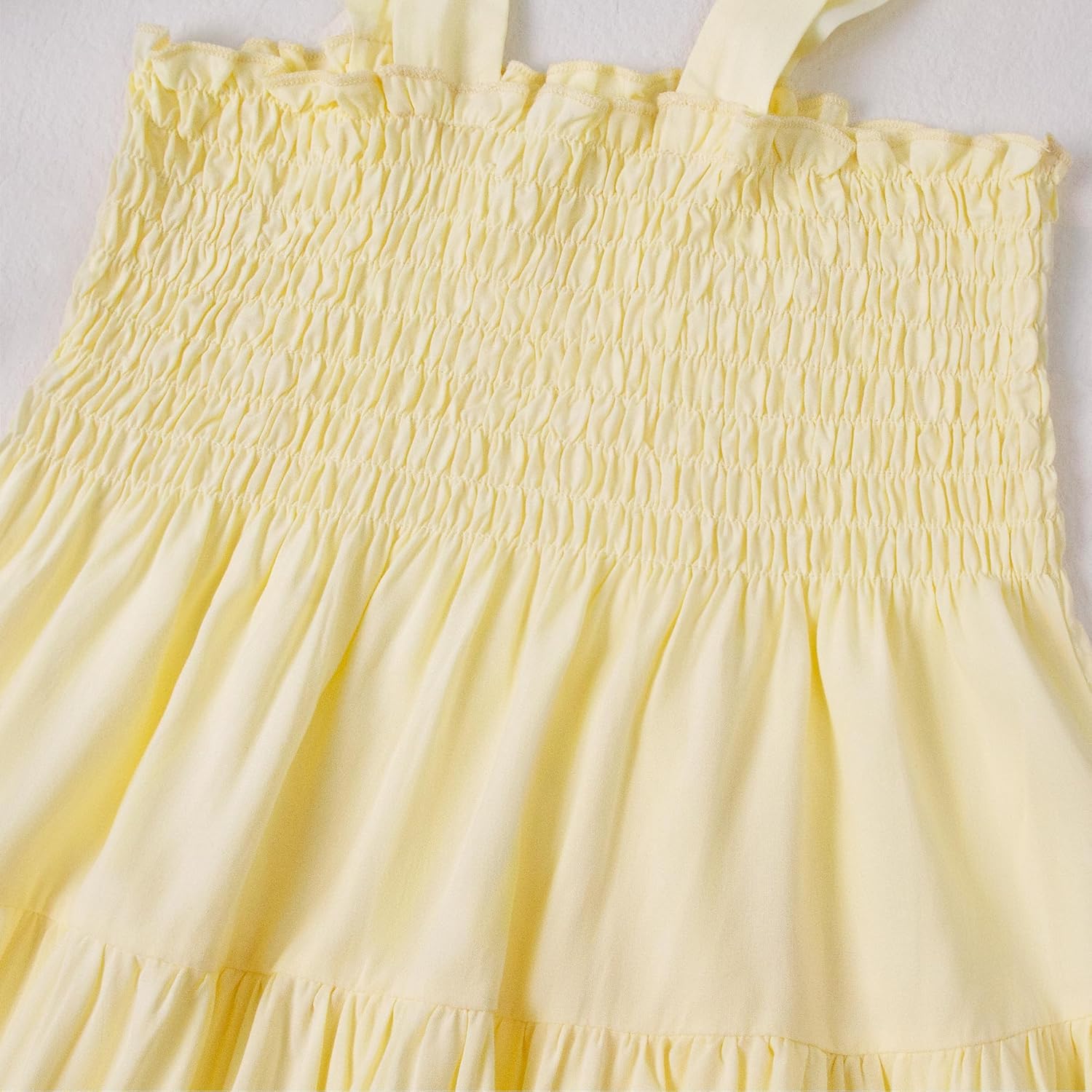 Magic Park Baby Toddler Girl Sleeveless Ruffle Dresses Child Summer Tiered Tie-Strap Beach Sundress Teen Casual A-Line Dress - Image 5
