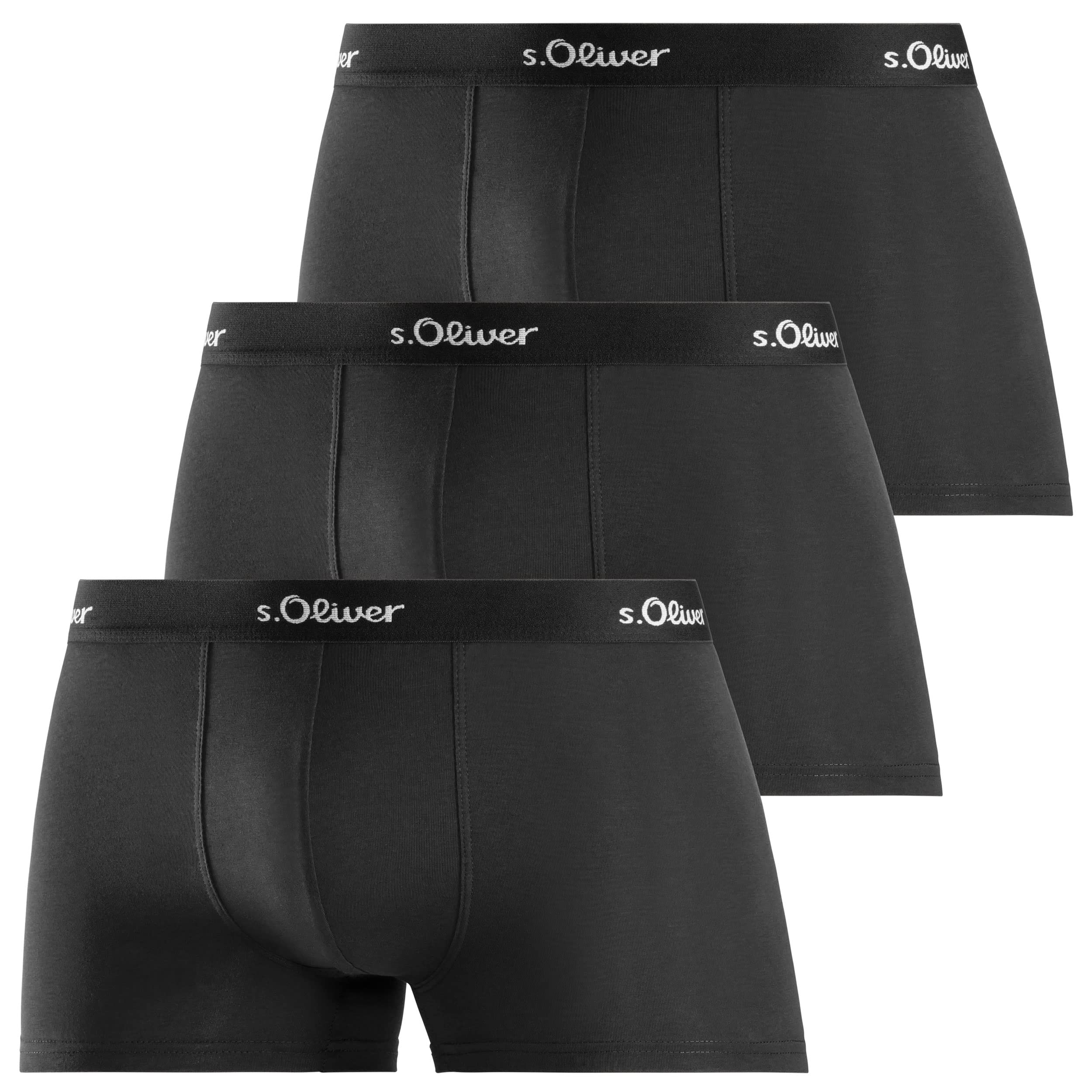 s.Oliver Pack Basic Men's Retro Shorts Underwear, black, M