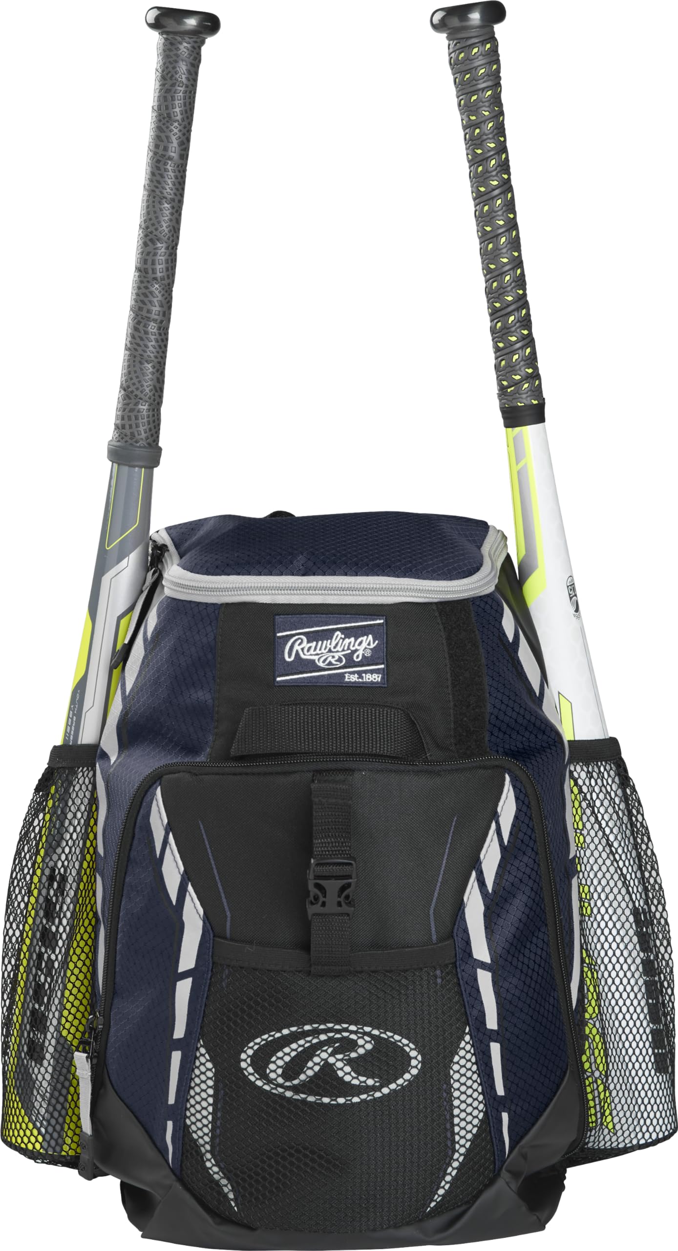 Rawlings | R400 Baseball & Softball Backpack Equipment Bag | T-Ball / Rec / Travel | Multiple Colors