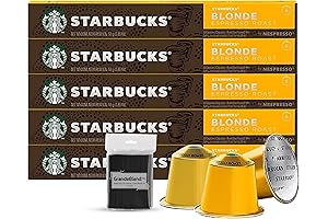 Starbucks Blonde Roast Coffee Capsules and Stirrers Pack