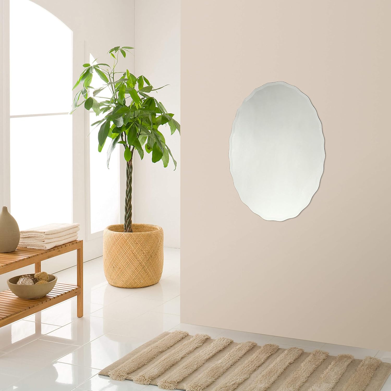 Large Frameless Wall Mirror 20x28