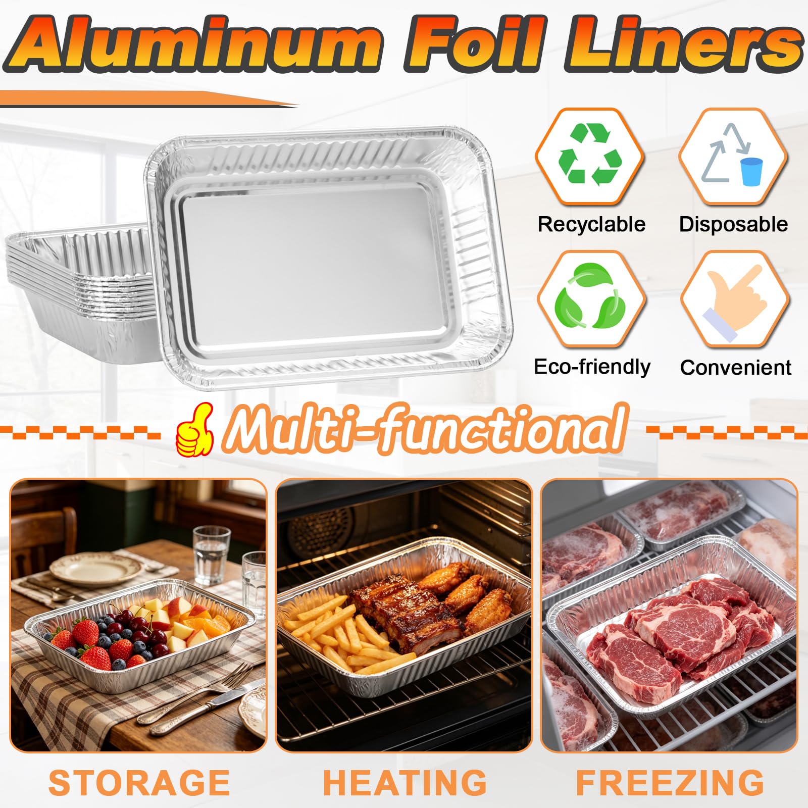 Lot 25 Doublures Seau à Graisse Barbecue Aluminium - Compatible Traeger Et Autres Grills à Pellets