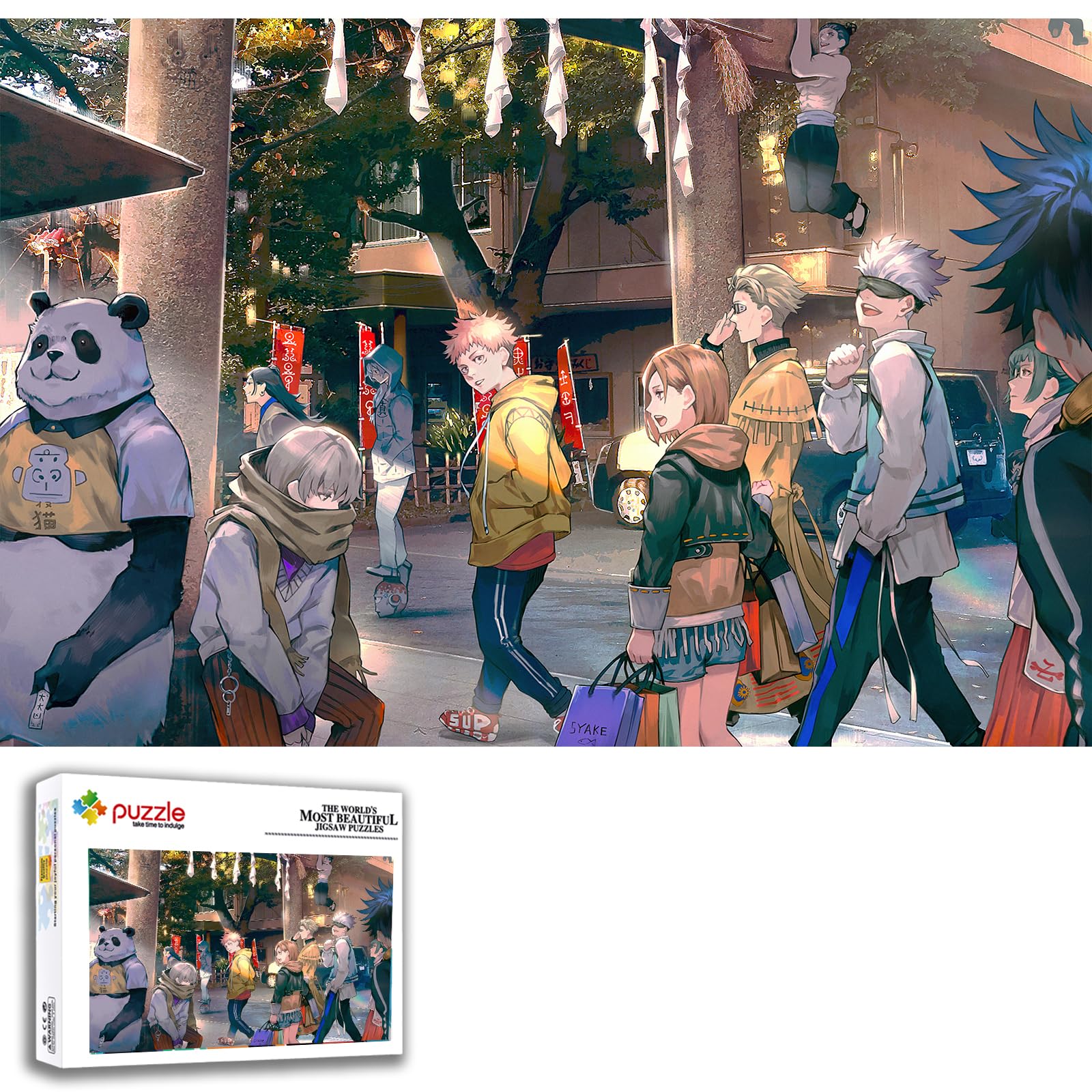 WSRXDMSN Anime Jigsaw Puzzles for Adults 1000 Pieces Wooden Collage Puzzle Art Teens 29.5x20 in