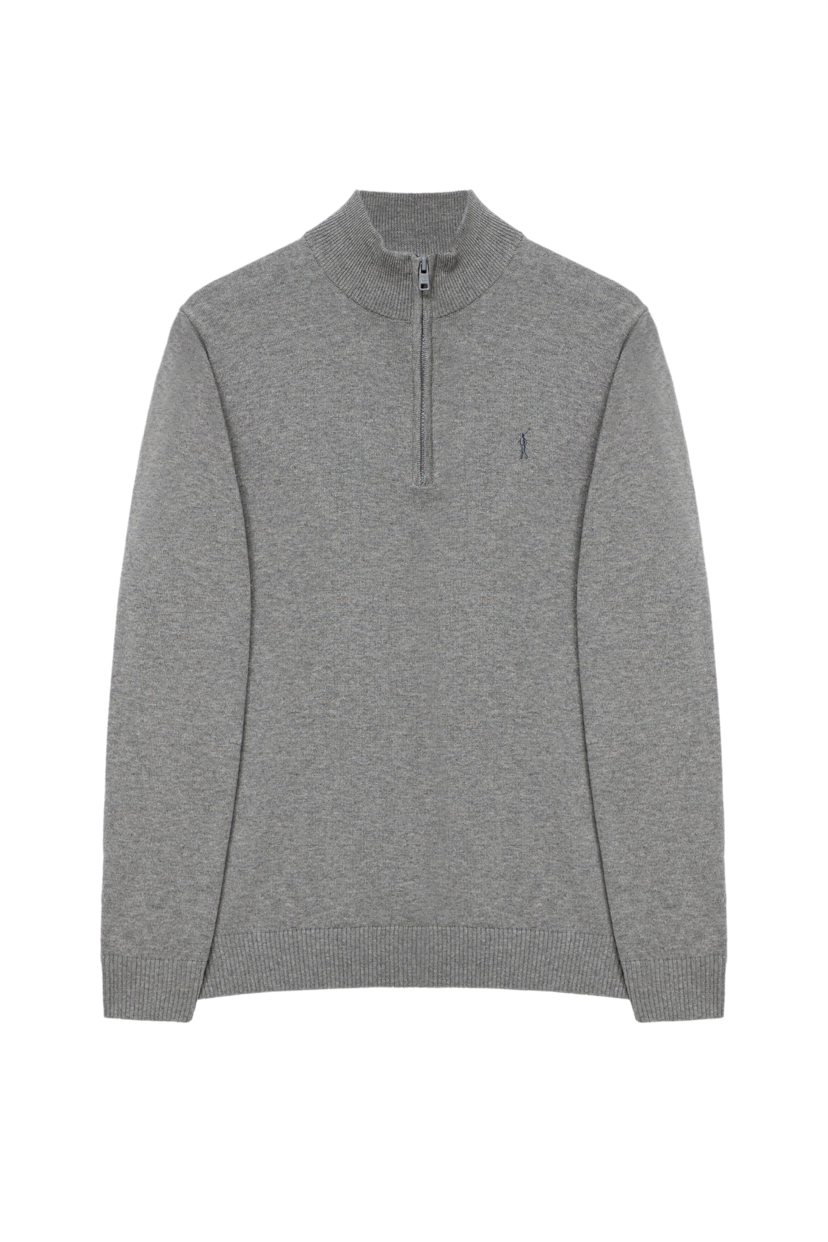 Polo Club Maglione Uomo Maniche Lunghe Maglioni con Cerniera sul Collo Pullover 100% Cotone
