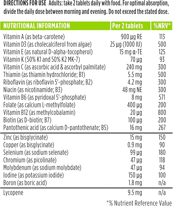 Igennus High Absorption Methylated Men's Multivitamin with 21 Actives