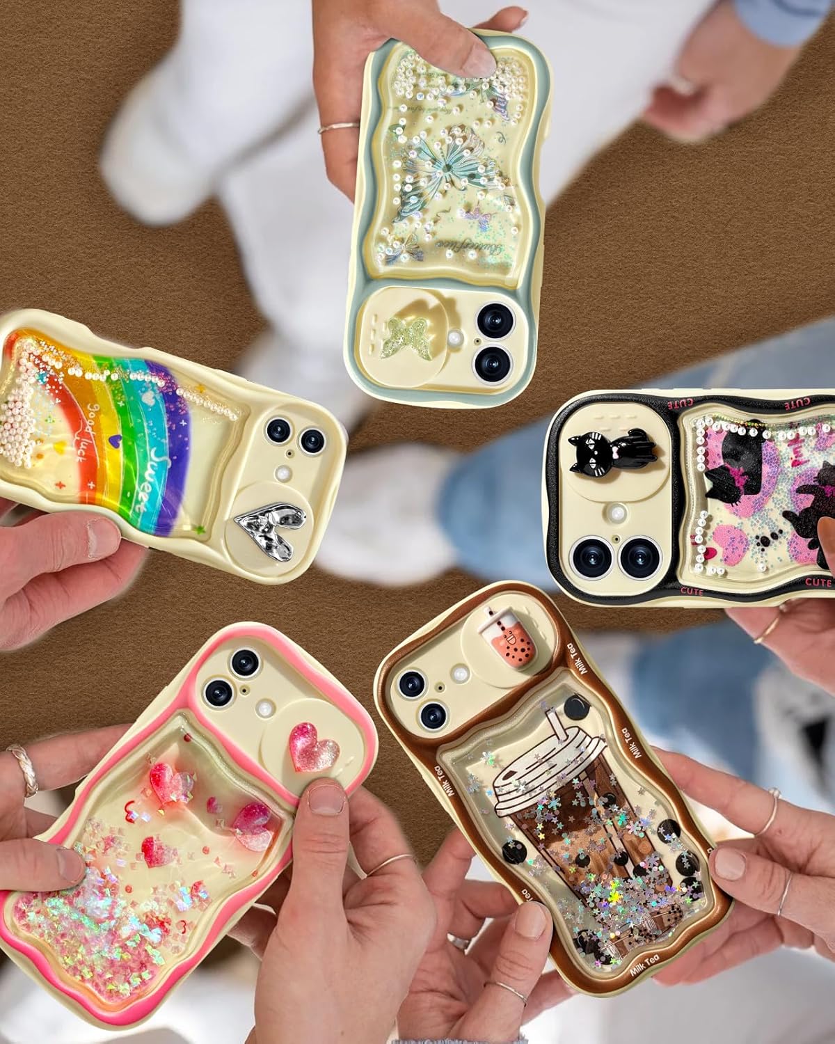 Toycamp for iPhone 16 Plus Case 6.1 Inch - Women Girls Cute Hearts with Sliding Camera Cover Glitter Fashion Bling Girly Sparkle Design Flowing Liquid Quicksand Cover for iPhone 16 Plus Phone Case - Image 6