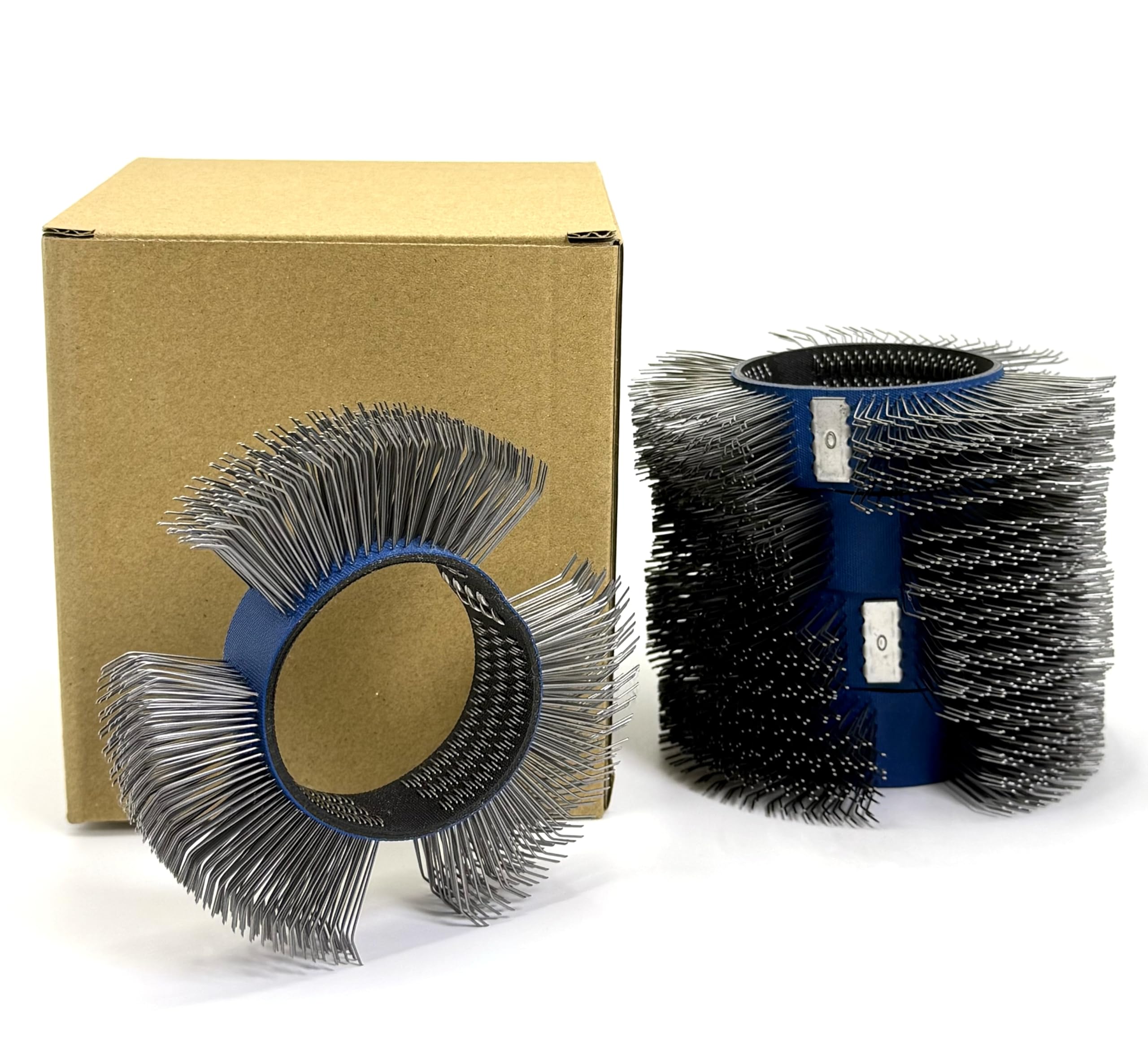 BürstenBänd 23mm Breite, Mittel Drahtbürste, 5 Stück | 0,5mm Kohlenstoff-Federstahl, Bristle Blasting Bänders, Korrosions und Rost Entfernung