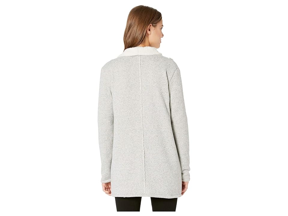 

Jack by BB Dakota Furry On The Inside Sherpa Bonded French Terry Jacket (Light Heather Grey) Women's Coat, Silver