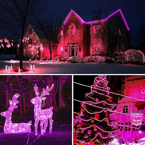 Miniatura 6 de Oluote Cuerda de luces solares, 50 luces LED de 16 pies16.4 ft2 modos, impermeable, cadena de luces solares de alambre de cobre, luces de cuerda