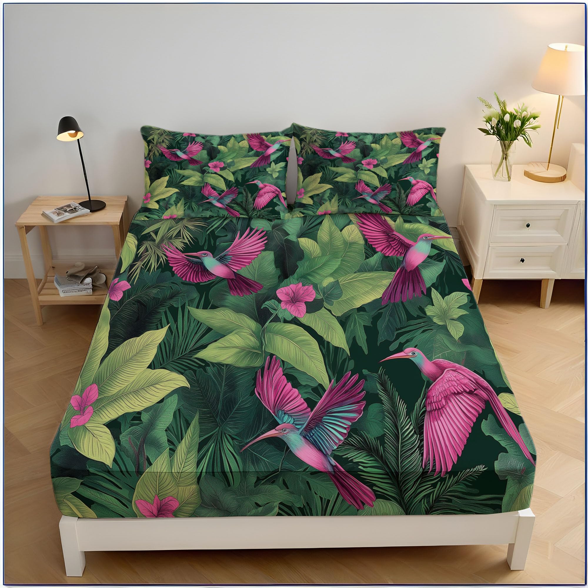 Drap housse antidérapant 180x200 vert émeraude pour matelas 30cm