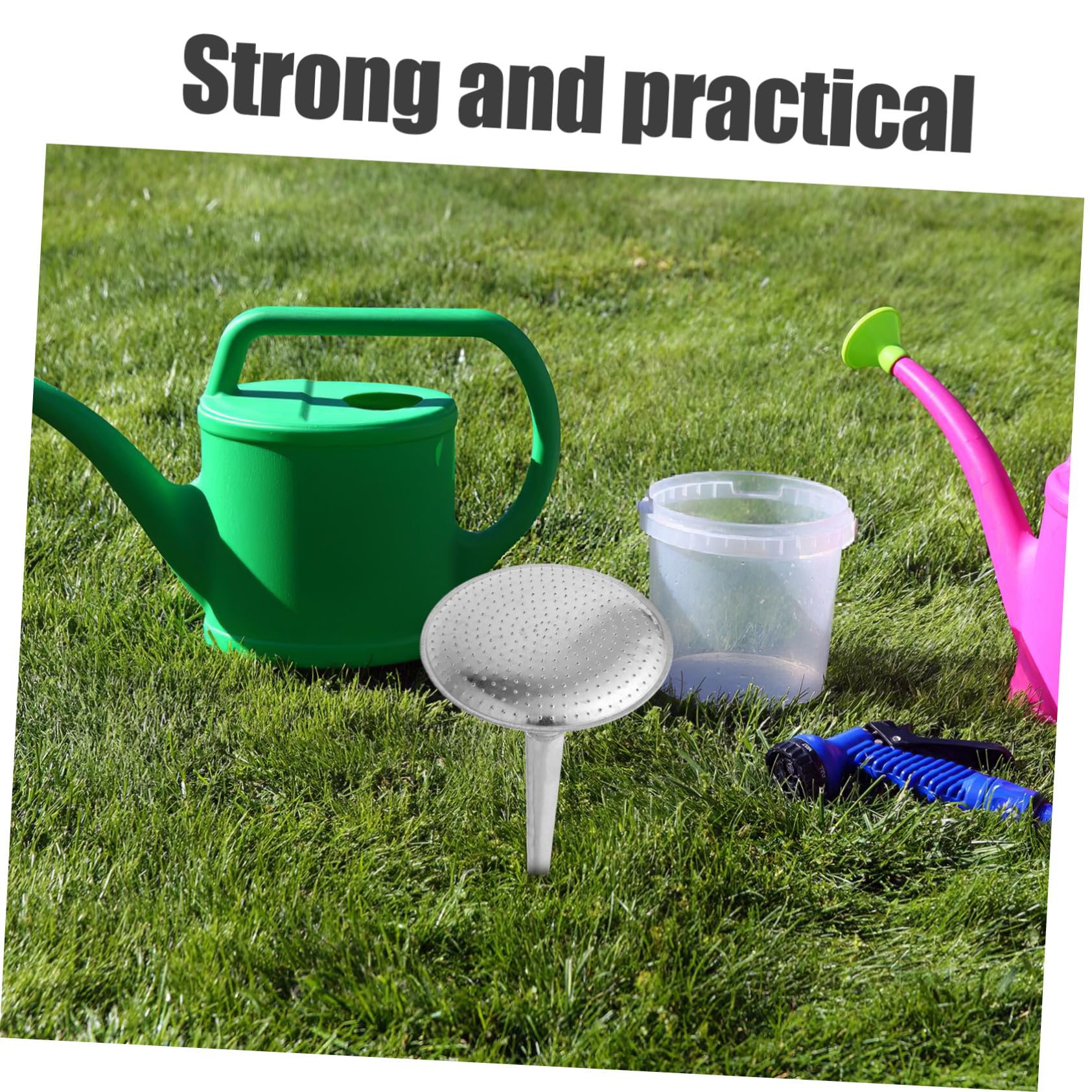 Ugello per Irrigazione da Giardino in Acciaio Inox Argento | Distribuzione Uniforme Dell'acqua, Struttura Rinforzata, per Aiuole e Piante in Esterno o Casa