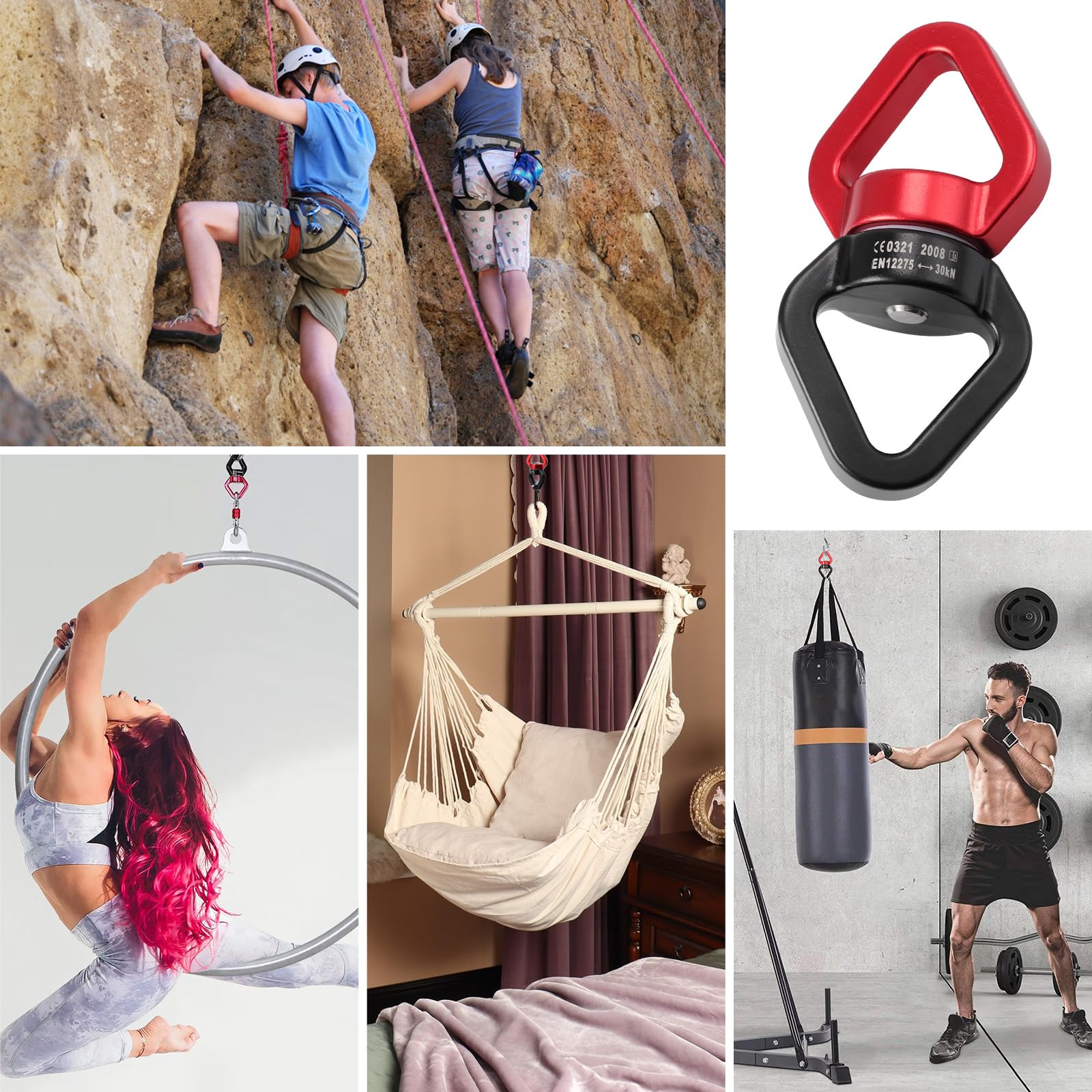 DASKING Rotule de balançoire 30kN - Roulement à Rotation silencieuse à 360°