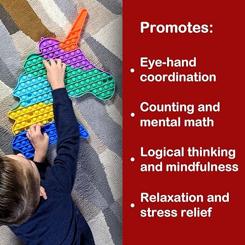 Miniatura 5 de Juguete gigante de unicornio Pop It  179 Big Pops  El juguete de unicornio más grande Pop Jumbo Pop Fidget  Pop It para necesidades sensoriales