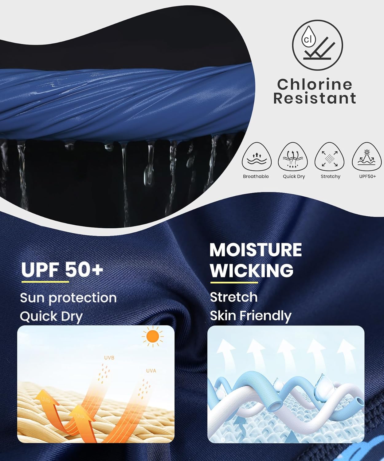 HODOSPORTS Women's Rashguard UPF 50+ Swimsuit Zip Front Sun Protection Swim Shirt Long Sleeve S-5XL - Image 5